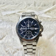 Usado, Seiko cronógrafo 100m 7T92-0DW0 relógio mostrador preto quartzo usado comprar usado  Enviando para Brazil
