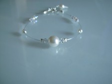 Bracelet blanc cristal d'occasion  France