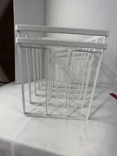 Usado, Organizador de armário de cozinha de aço feito por design branco 13"L×9"W×10"H, comprar usado  Enviando para Brazil