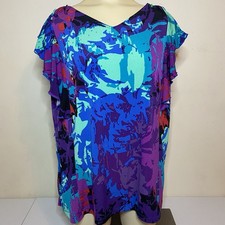 Blusa Attention feminina tamanho grande manga morcego colorida comprar usado  Enviando para Brazil