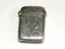 Antique silver vesta for sale  LONDON