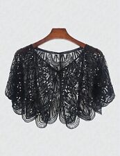 Black sequin shawl for sale  LONDON