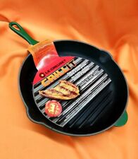 Grelha Le Creuset redonda frigideira verde 26cm grelha panela esmalte ferro fundido comprar usado  Enviando para Brazil