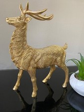 Golden resin stag for sale  LONDON