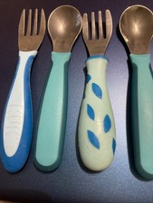 Usado, Conjunto de 4 talheres infantis colheres e garfos utensílios infantis Nuk comprar usado  Enviando para Brazil