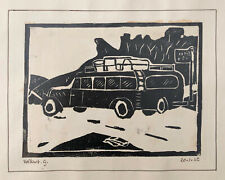 Linogravure ancienne gravure d'occasion  France