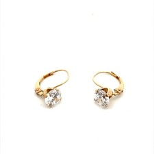 Brincos perfurados de ouro amarelo 14K e zircônia cúbica! 4 comprar usado  Enviando para Brazil