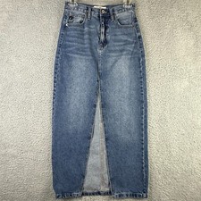 Saia Kancan Feminina Pequena Maxi Jeans Denim Fenda Média 25x35 Botão Zíper Mosca comprar usado  Enviando para Brazil