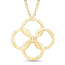 Pingente de nó aberto celta 18" colar folheado a ouro amarelo 14K prata esterlina 925 comprar usado  Enviando para Brazil
