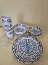 Piece melamine dinner for sale  CHESTERFIELD