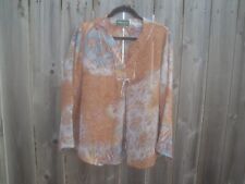 Blusa feminina Lemon Grass boho camponesa paisley dourada Texas tamanho grande transparente, usado comprar usado  Enviando para Brazil