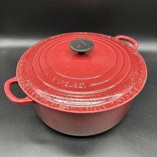 Vintage Le Creuset 28 Forno Holandês Francês 7 1/4 Qt Vermelho Redondo Esmaltado Ferro Fundido comprar usado  Enviando para Brazil