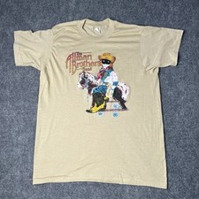 Camiseta masculina vintage década de 1980 The Allman Brothers Band L anos 80 ponto único concerto comprar usado  Enviando para Brazil