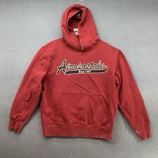 Moletom com capuz Aeropostale masculino médio logotipo soletrado vermelho bolsos urbanos pesados comprar usado  Enviando para Brazil