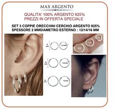 Orecchini cerchio argento usato  Massa di Somma