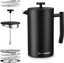 Cafeteira Belwares French Press 34 Oz - Aço inoxidável isolado parede dupla comprar usado  Enviando para Brazil