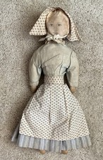 Muñeca de trapo de tela antigua?  ¿Vintage? 3 Capó Multi Caras Primitivo 16 pulgadas segunda mano  Embacar hacia Mexico