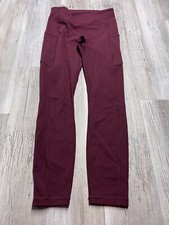 Leggings para mujer Lululemon talla 4 varios bolsillos púrpura yoga trotar atletismo segunda mano  Embacar hacia Mexico