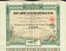 Certificado/vínculo de estoque da EMPRESA DE APLICAÇÃO DE MADEIRA INDUSTRIAL FRANÇA comprar usado  Enviando para Brazil