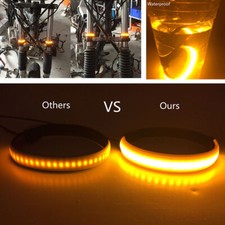 1 par SMD LED listra motocicleta bicicleta carro garfo indicador luz piscando comprar usado  Enviando para Brazil