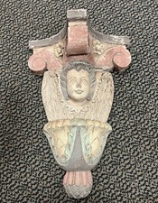 Usado, Prateleira Corbel estilo antigo, prateleira de querubim esculpida colonial espanhola vintage comprar usado  Enviando para Brazil
