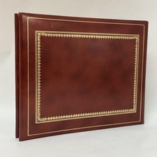 Foto ou álbum de recortes vintage marrom com acabamento dourado em vinil com páginas foscas comprar usado  Enviando para Brazil
