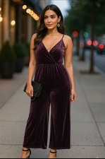 Velvet purple jumpsuit for sale  Macomb