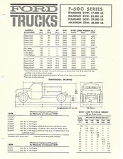 Folheto de caminhão - Ford - Série F-600 - c1962 (T4514) comprar usado  Enviando para Brazil
