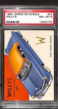 1954 World on Wheels #75 WILLYS AERO FALCON 1953 PSA 8 NM-MT 12020778 , usado comprar usado  Enviando para Brazil