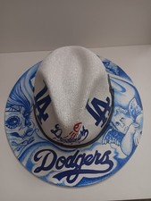 Chapéu LA Dodgers Original Panamá Pintado Personalizado Por ARTISTS MENACE Title Angels 😇  comprar usado  Enviando para Brazil
