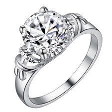 Diamante solitaire ring for sale  BEDFORD