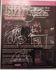 KISS BAND ASSINADO PSYCHO CIRCO "THE NIGHTMARE CHILD" VIDEOGAME 2000 ANÚNCIO!!! comprar usado  Enviando para Brazil