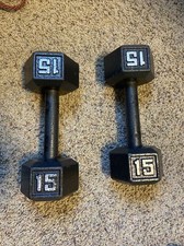 Dumbbells pound hexagon for sale  Yale