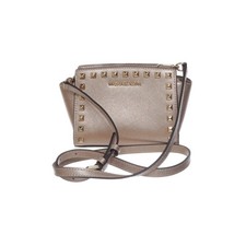 Używany, Michael Kors, torba na ramię, Selma Mini, damska, skóra, złota, 17, 9, 13 cm #egr na sprzedaż  PL