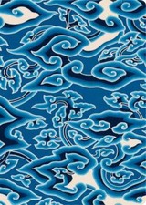 Batik 'Blue Clouds' Lined Hardcover Journal: Blank Notebook with Ribbon Bookmark, usado comprar usado  Enviando para Brazil