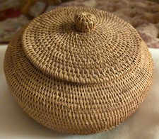Coiled woven basket for sale  Santa Barbara