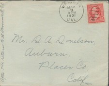 1901 Wrights, condado de Santa Clara (1879-1938), cubierta de California a castaño rojizo segunda mano  Embacar hacia Mexico
