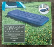 Single flocked airbed for sale  BIRMINGHAM