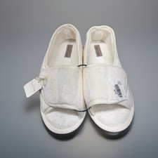 Chinelos Daniel Green Tara II Terry Scuff branco biqueira aberta tamanho 11M novo com etiquetas comprar usado  Enviando para Brazil