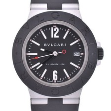 Relógio masculino automático BVLGARI data alumínio BB40AT mostrador preto L#143165 comprar usado  Enviando para Brazil