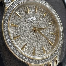 Bulova Phantom relógio feminino quartzo cristal acento prata ouro 32mm 98L263 comprar usado  Enviando para Brazil