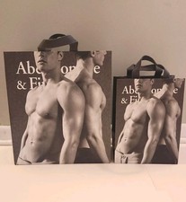 Bolsa de compras vintage Abercrombie & Fitch modelo masculino alças de pano bolsa LG e SM comprar usado  Enviando para Brazil