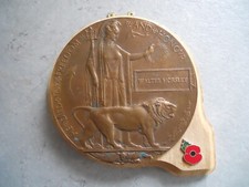Ww1 death plaque for sale  BENFLEET