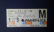 Metro transport ticket d'occasion  Expédié en Belgium