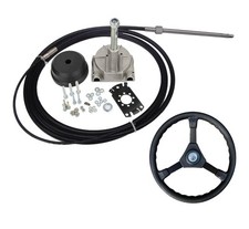Usado, Kit de sistema de direção de popa com cabo de direção de 10 pés, volante de 13,5" comprar usado  Enviando para Brazil