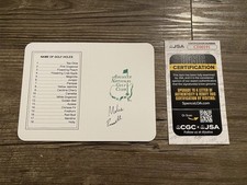 Cartão de pontuação de golfe Masters assinado por Miles Russell 15 anos estrela PGA US Open JSA comprar usado  Enviando para Brazil