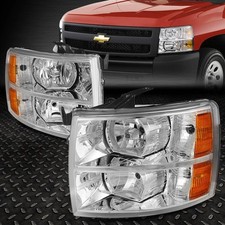 Par de conjunto de faróis cromado/âmbar para 07-14 Chevy Silverado 1500 2500HD 3500, usado comprar usado  Enviando para Brazil