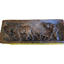 Holzbild relief pflügender gebraucht kaufen  Brilon