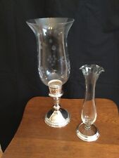 glass candle silver holder for sale  Ridge