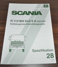 1989 Scania R113 M 320 360 Especificação 28 Caminhão Folheto Prospekt DE comprar usado  Enviando para Brazil